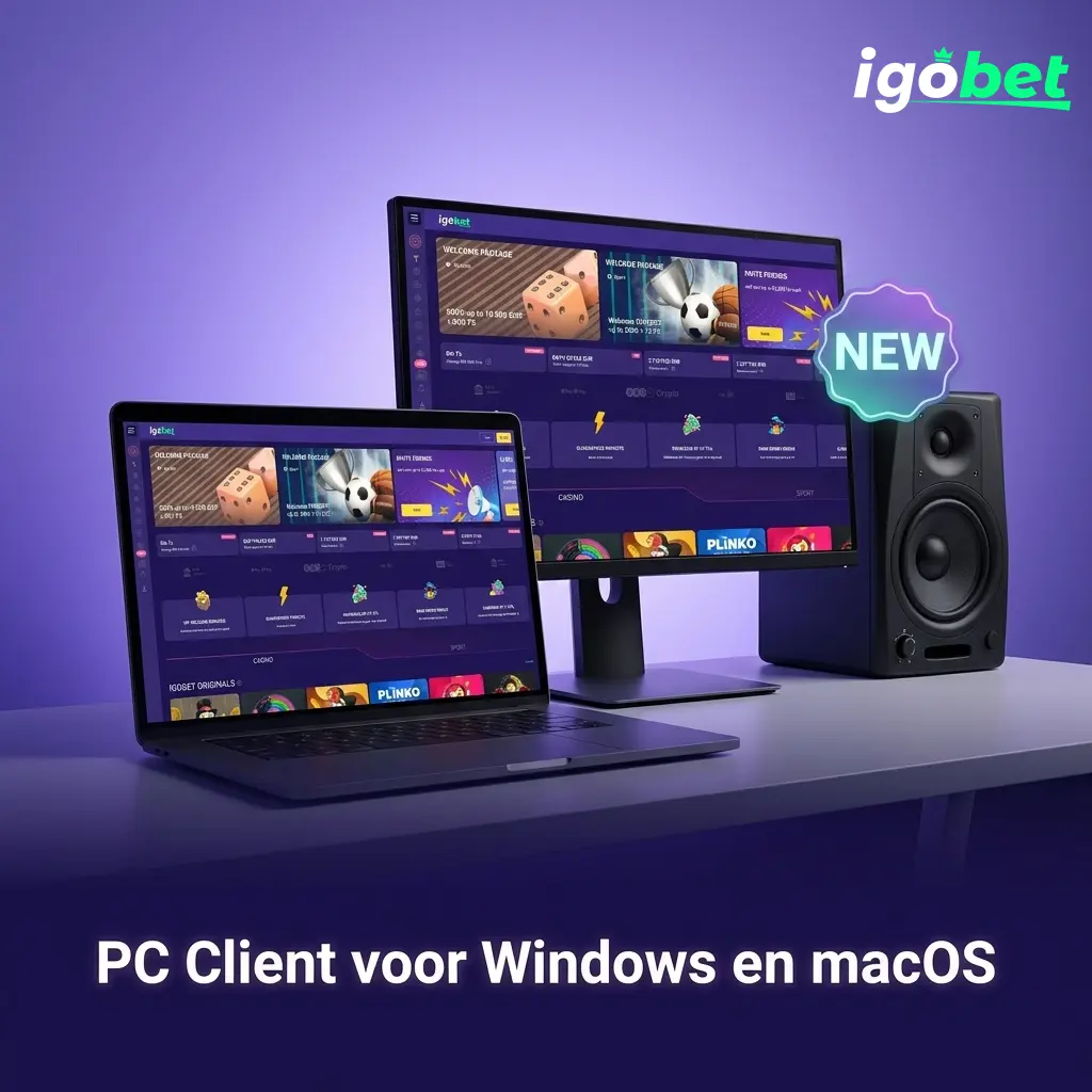 IgoBet casino platform volledig toegankelijk via browser op Windows en macOS, geen download vereist