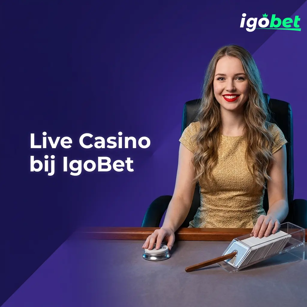Live casino bij IgoBet met professionele dealers via HD-videostream voor Nederlandse spelers