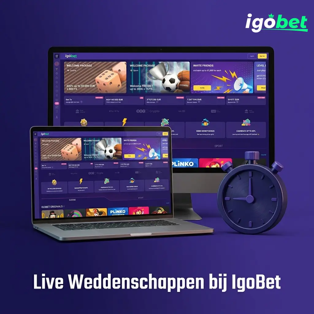 Live weddenschappen bij IgoBet met in-play opties voor voetbal, tennis en meer met real-time odds updates