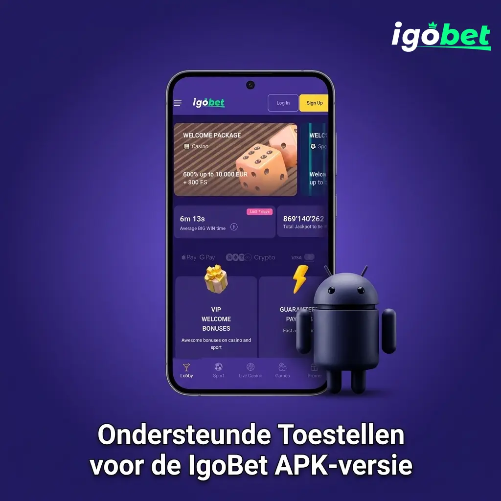 Overzicht van ondersteunde Android-toestellen voor IgoBet APK, inclusief Samsung, Sony en Xiaomi