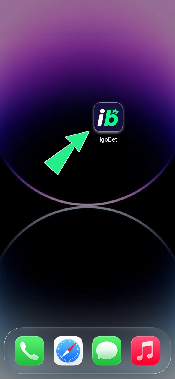 App‑icoon IgoBet brengt je meteen naar het aanbod.