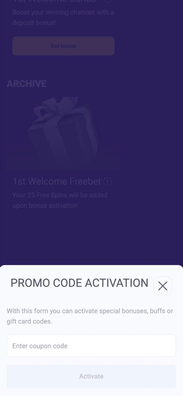 Promotiecode IgoBet wordt ingevuld in het kassamenu.