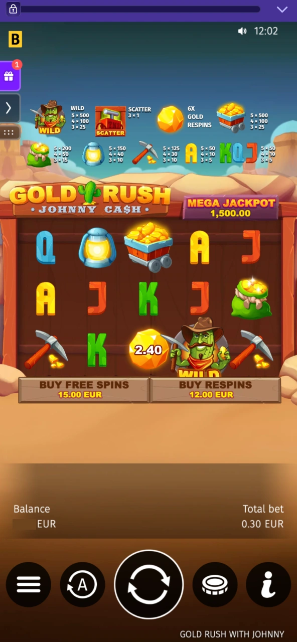Spelselectie IgoBet opent het gekozen spel meteen.
